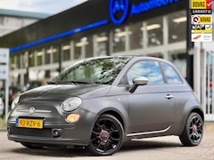 Fiat 500 - Blackjack Airco Navi Leder Top onderhouden 2e eigenaar Bluetooth LM velgen APK bij aflever