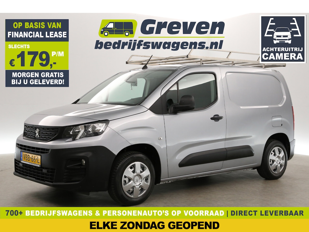 Peugeot Partner - 1.6 BlueHDI L1H1 Airco Camera Carplay Cruise Navi Imperiaal PDC 3 Persoons - AutoWereld.nl