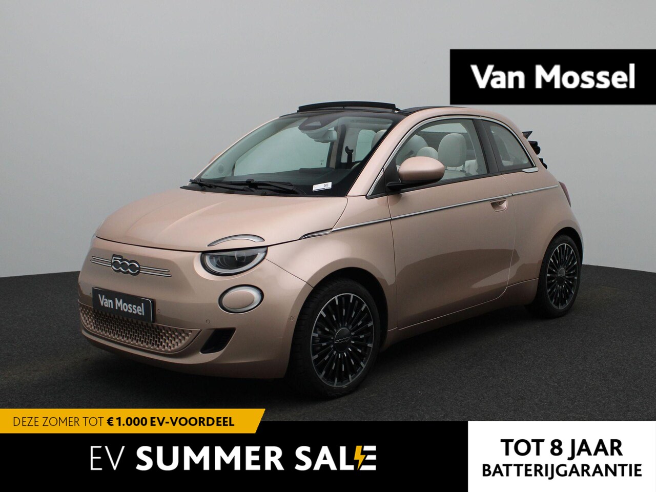 Fiat 500 C - 500e La Prima 42 kWh | Lederen Bekleding | Blind Spot | NAVI | LED | 17'' LM. Velgen - AutoWereld.nl