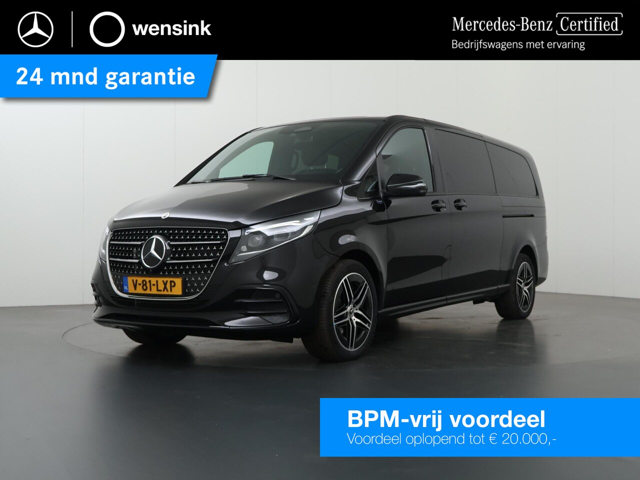 Mercedes-Benz V-klasse - 250d 4-MATIC XL L3 AVANTGARDE | DUBBELE CABINE | 360 CAMERA | DISTRONIC PLUS | LEDER ZWART - AutoWereld.nl