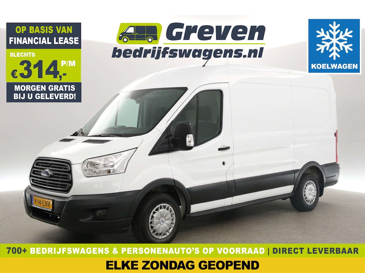 Ford Transit - 290 2.2 TDCI L2H2 | Koelwagen | NACHTKOELING! | Schappen | Airco Camera Cruise Koelauto LE - AutoWereld.nl