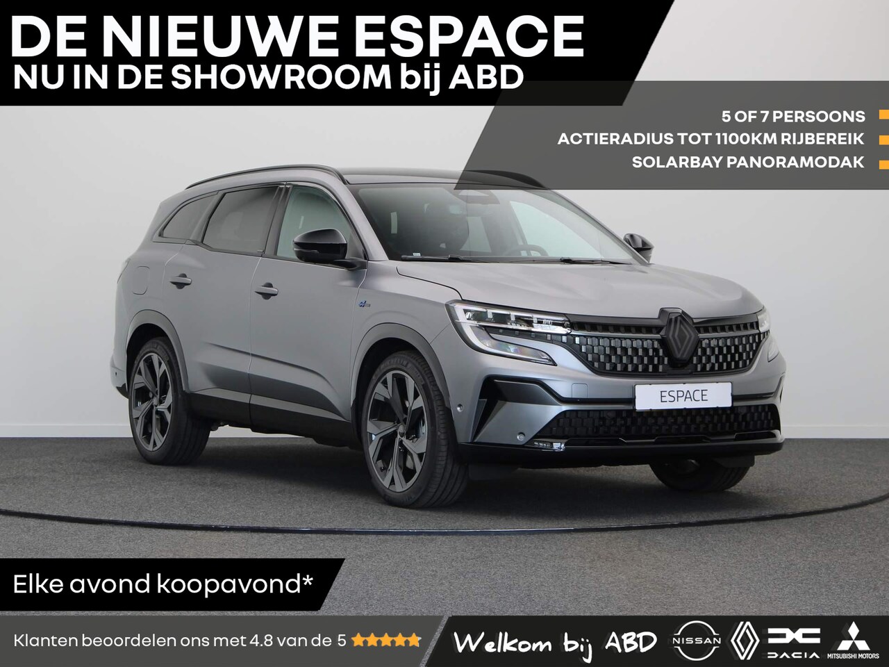 Renault Espace - esprit Alpine Hybrid 200 | Achteruitrijcamera | Blind spot warning met lane departure prev - AutoWereld.nl