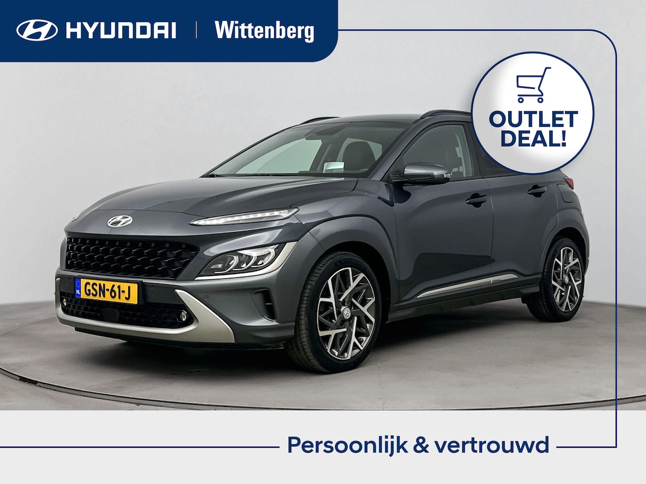 Hyundai Kona - 1.6 GDI HEV Premium | Leder | Elektrische stoelen | Head up Display | Stoelverwarming | St - AutoWereld.nl