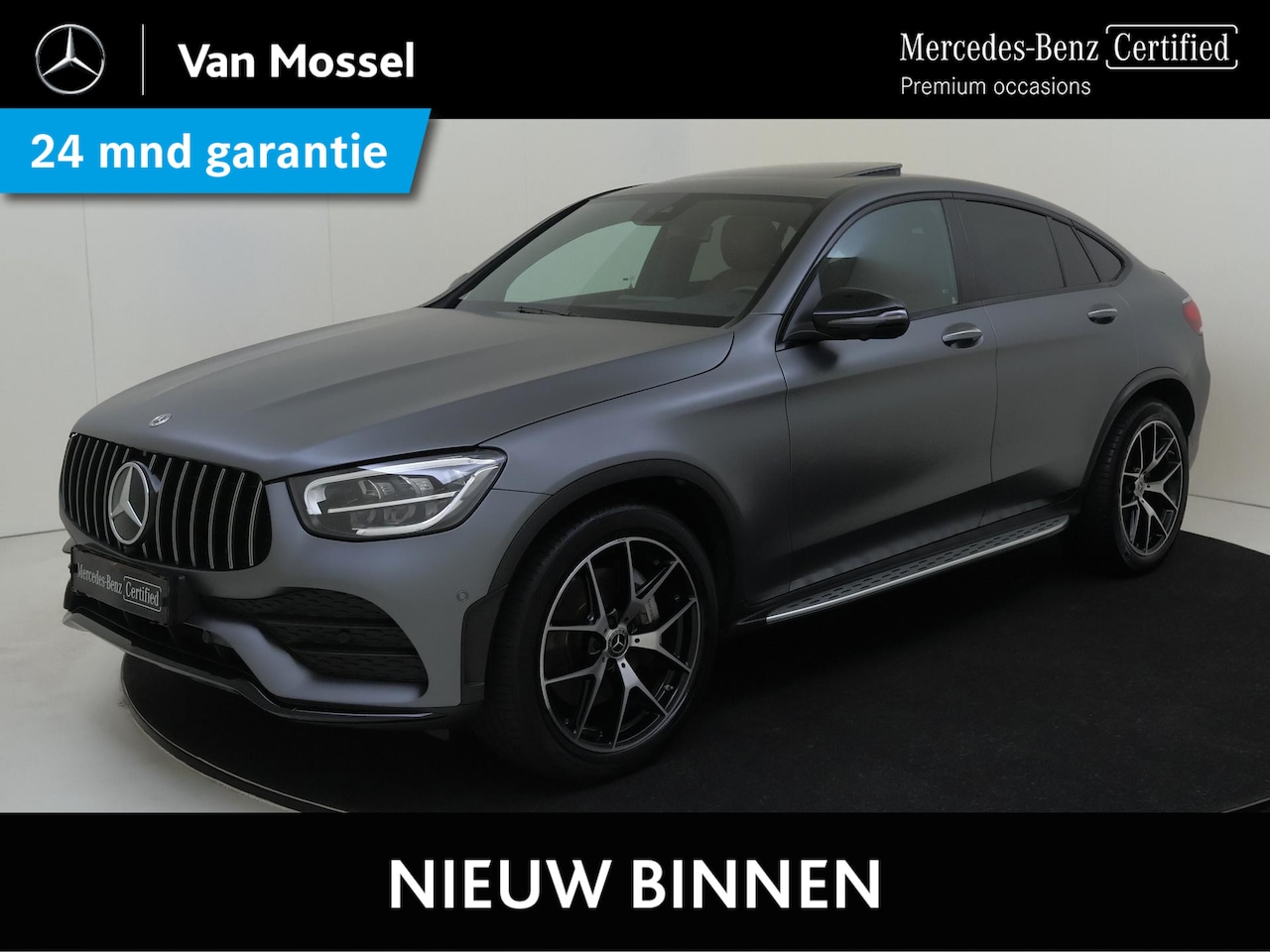 Mercedes-Benz GLC-klasse Coupé - 200 4MATIC Premium Plus / Schuifdak / Memory / 360 camera / Selenietgrijs Magno - AutoWereld.nl