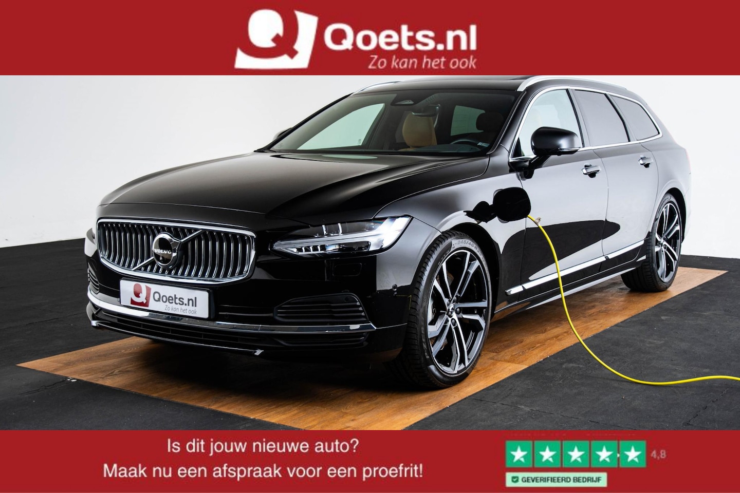 Volvo V90 - 2.0 T6 AWD Inscription Schuif/Kanteldak - Verwarmbaar stuurwiel - Getinte Ruiten - Verwarm - AutoWereld.nl