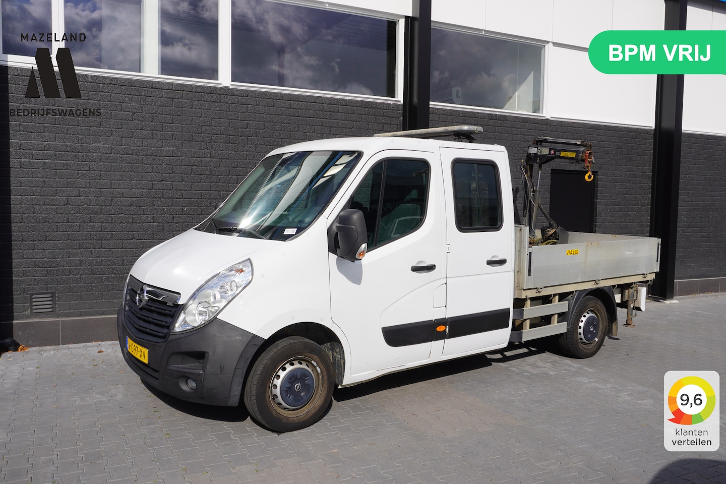 Opel Movano - 2.3 CDTI 145PK BiTurbo L2 Openlaadbak - Airco - Navi - Laadkraan - € 19.950,- Excl. - AutoWereld.nl
