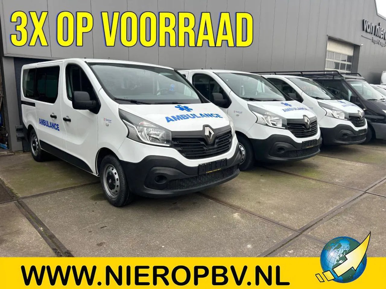 Renault Trafic - 1.6DCI L1H1 Ambulance UNUSED NIEUW Airco Cruisecontrol 3X Op Voorraad nieuw en on gebruikt - AutoWereld.nl