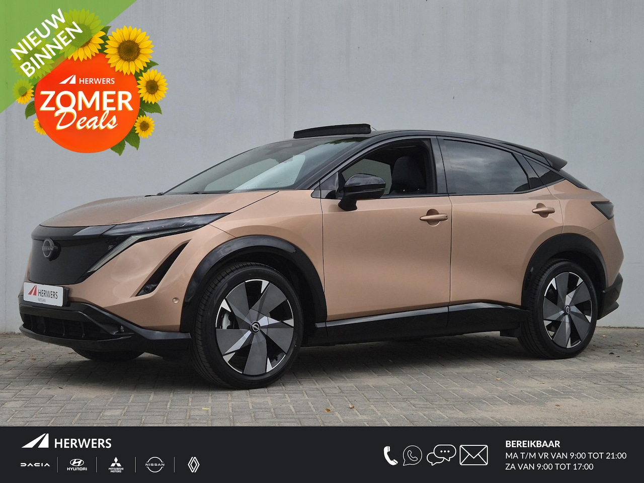 Nissan Ariya - e-4ORCE Evolve+ Pack 91 kWh Automaat / HUD / Trekgewicht 1.500 kg / Glazen schuif- en kant - AutoWereld.nl