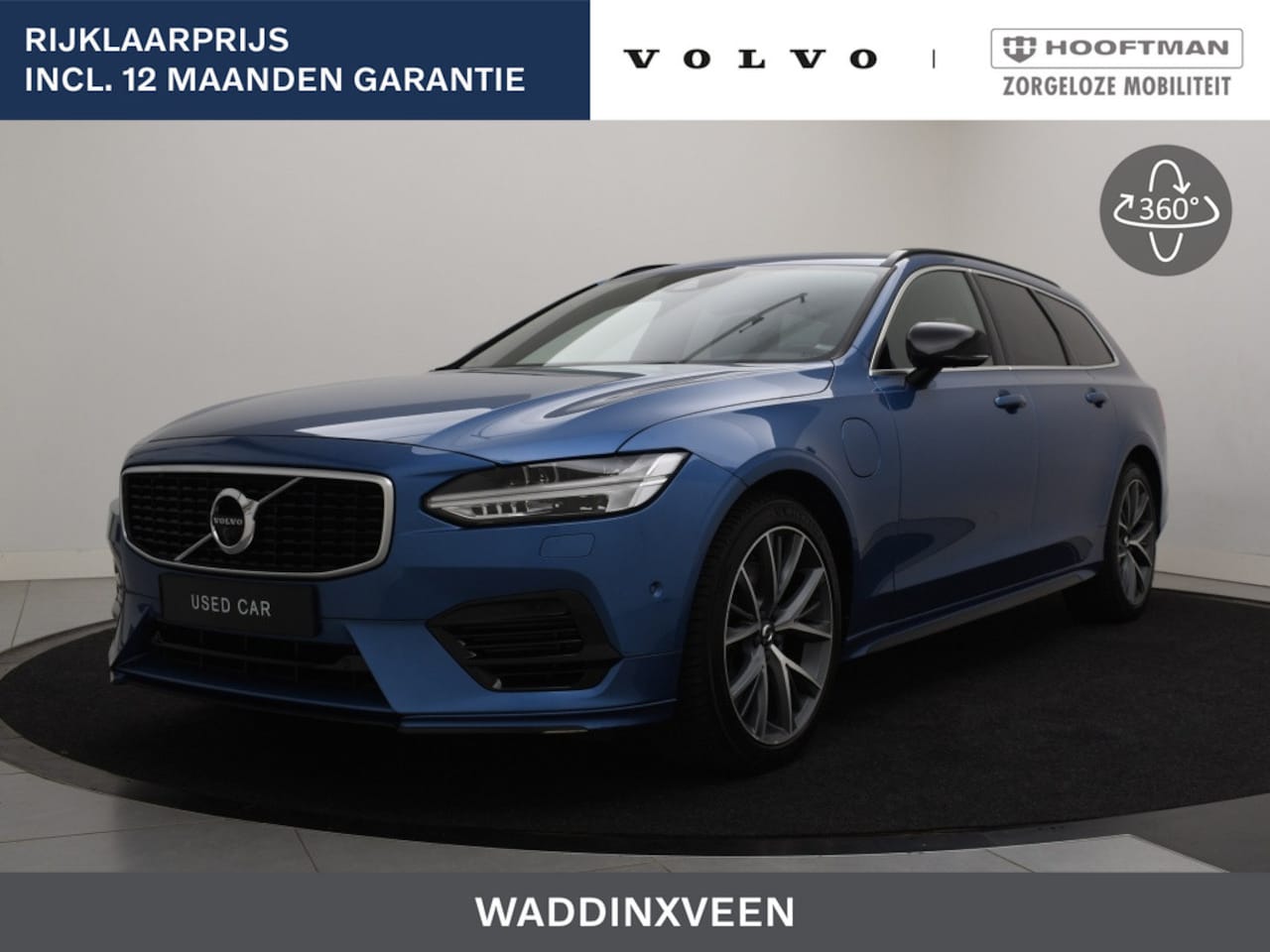 Volvo V90 - T8 PLUG-IN HYBRID R-DESIGN LUCHTVERING SCHUIFDAK 20INCH 360GR CA - AutoWereld.nl
