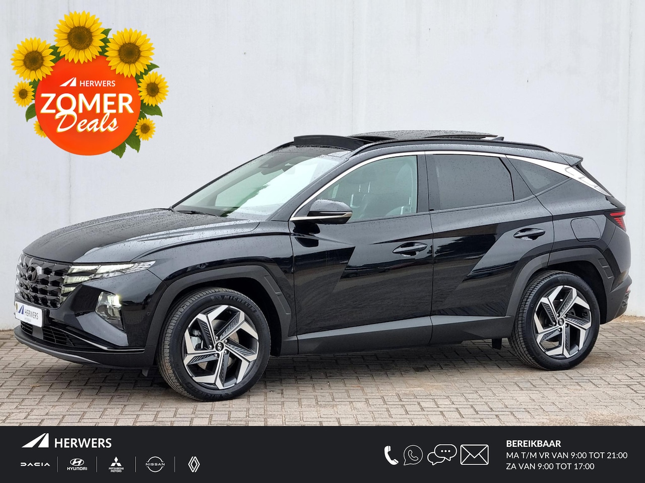 Hyundai Tucson - 1.6 T-GDI HEV Premium Sky Automaat / 1650KG Trekgewicht / Schuif-/Kanteldak / Elektr. Acht - AutoWereld.nl