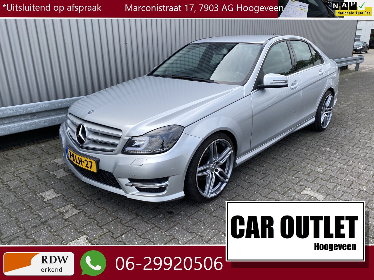 Mercedes-Benz C-klasse - 180 Business Class 125! Avantgarde AMG-Optiek, AUTOMAAT, Leer, Clima, CC, PDC, LM, 160Dkm, - AutoWereld.nl