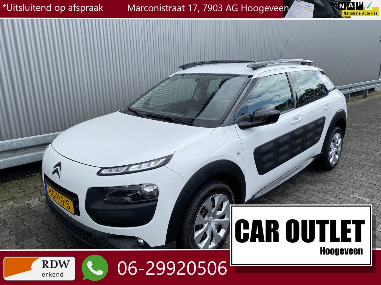 Citroën C4 Cactus - 1.2 PureTech Feel 126Dkm.NAP, A/C, CC, Bluetooth, nw. APK – Inruil Mogelijk – - AutoWereld.nl