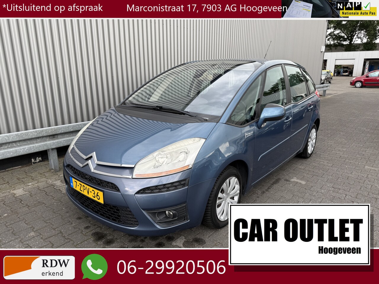 Citroën C4 Picasso - 1.6 VTi Ambiance 5p. 148Dkm.NAP, Clima, CC, Kenwood Audio, PDC, – Inruil Mogelijk – - AutoWereld.nl