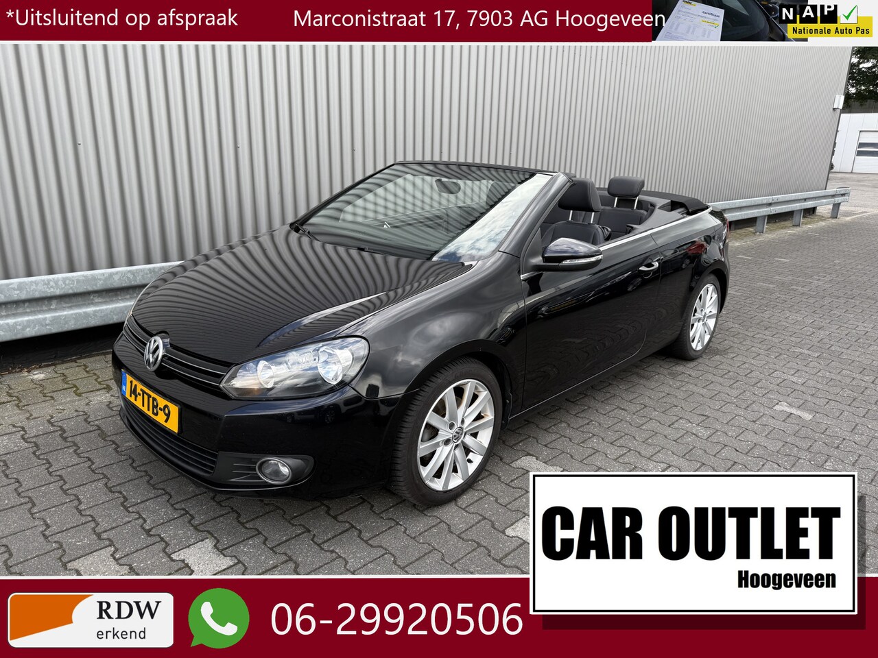 Volkswagen Golf Cabriolet - 1.2 TSI BlueMotion Navi, Leer/Alc, CC, PDC, Multimedia, PDC, LM, z.g.a.n. APK – Inruil Mog - AutoWereld.nl