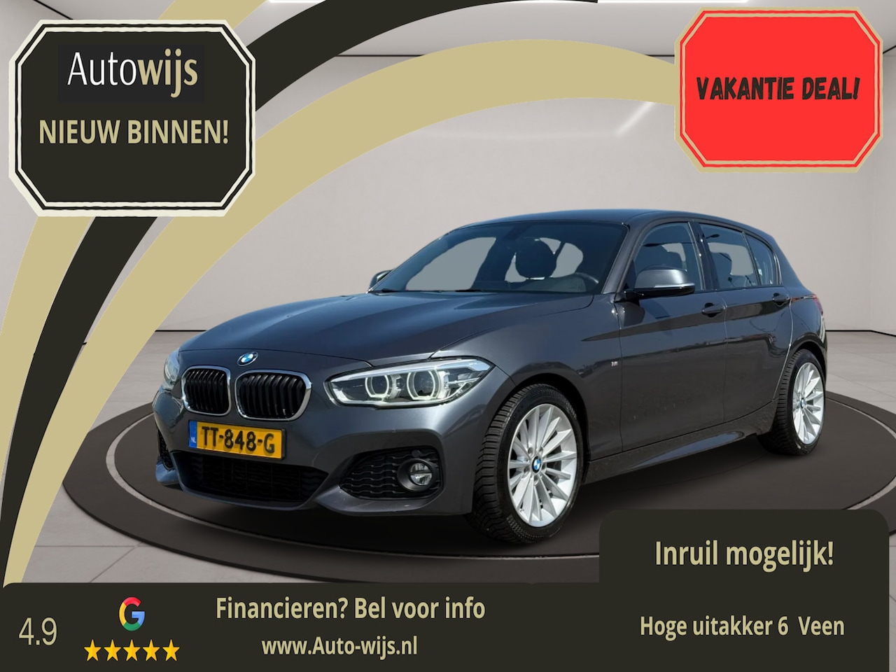 BMW 1-serie - 118i|NL AUTO|Led|M-Sport|AUT|Leder|Groot Navi - AutoWereld.nl