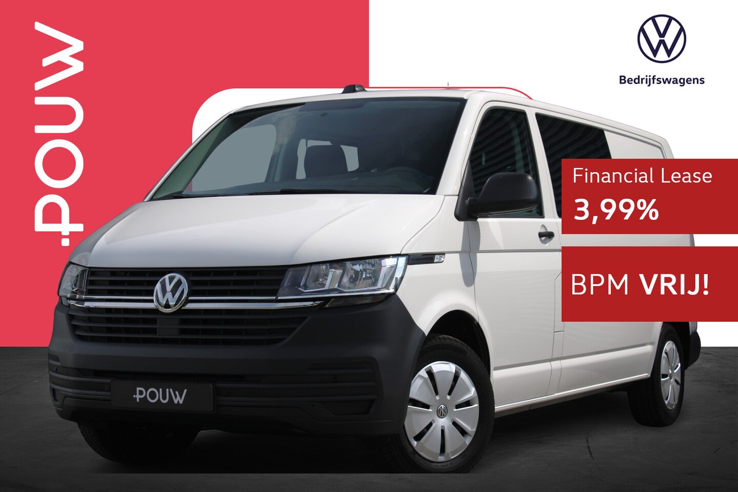Volkswagen Transporter - 2.0 TDI 150pk DSG L2H1 DC 30 | Standkachel | Achteruitrijcamera | Trekhaak | Apple Carplay - AutoWereld.nl