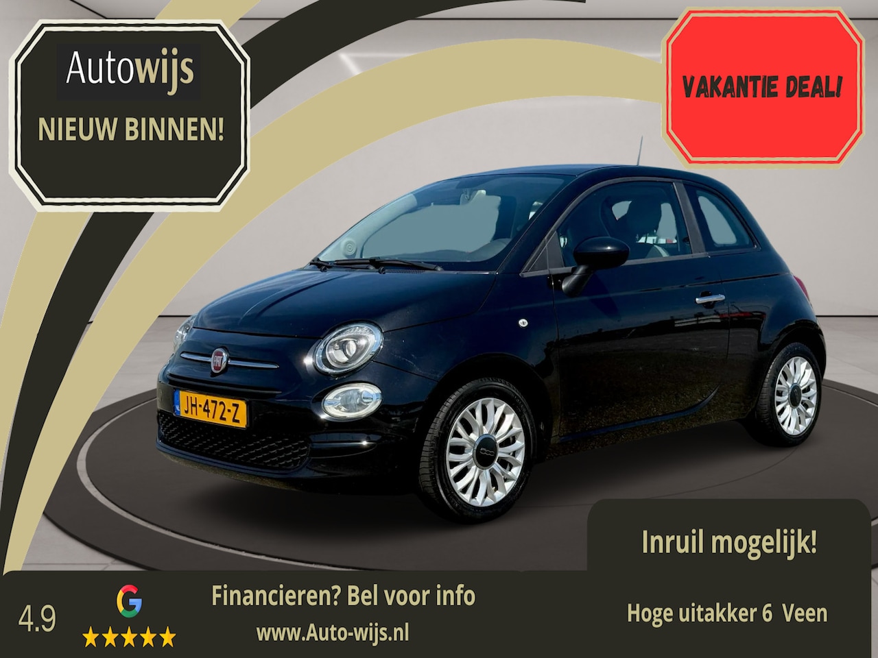 Fiat 500 - 0.9 TwinAir Turbo Popstar|AUTOMAAT|DAB+|NL AUTO|Facelift - AutoWereld.nl