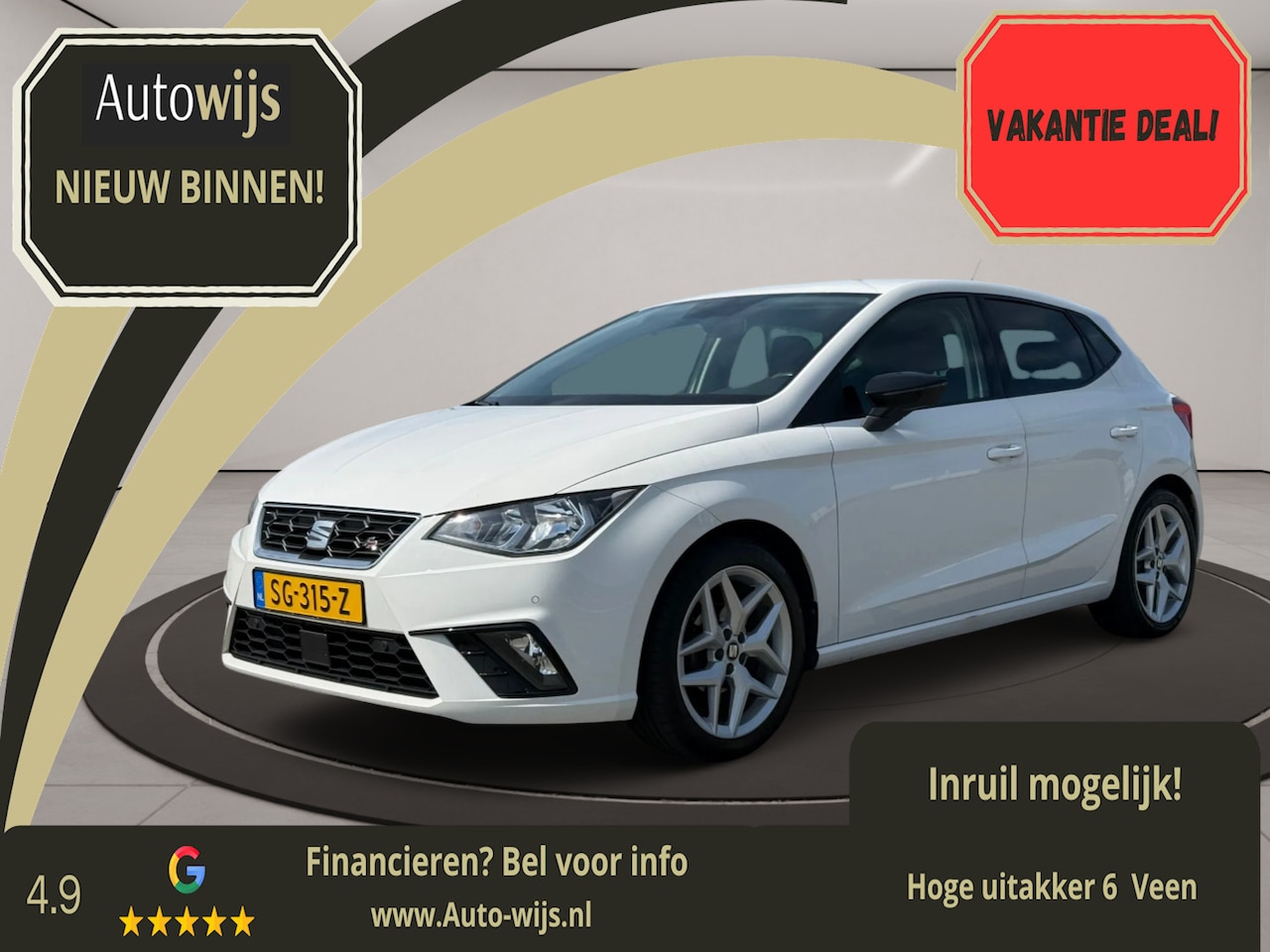 SEAT Ibiza - 1.0 TSI FR Business Intense|Carplay|Clima|Camera|Goed onderhouden - AutoWereld.nl