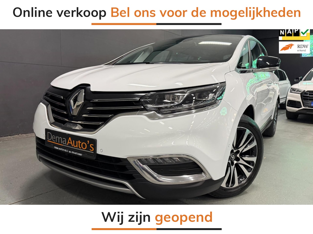 Renault Espace - 1.6 TCe Initiale Paris PANO/CAM/LEDER/DAB/BOSE/SFEERVERL/ECC/PDC/CRUISE/// - AutoWereld.nl