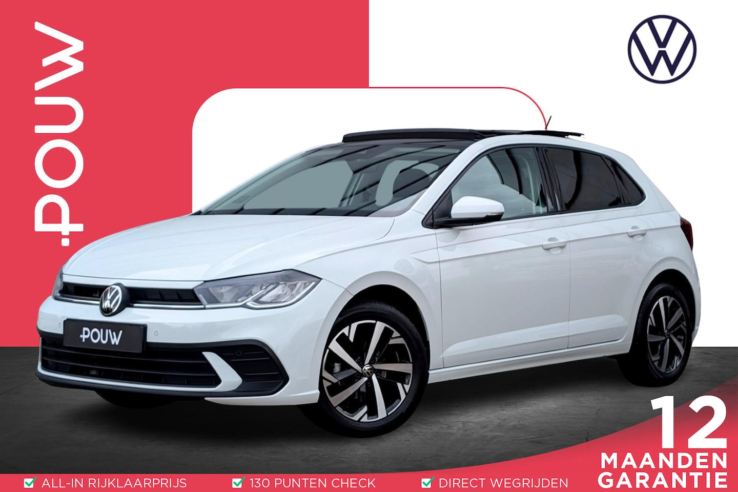 Volkswagen Polo - 1.0 TSI 95pk DSG Life Edition Schuif/kanteldak | Climate Control | App Connect draadloos - AutoWereld.nl
