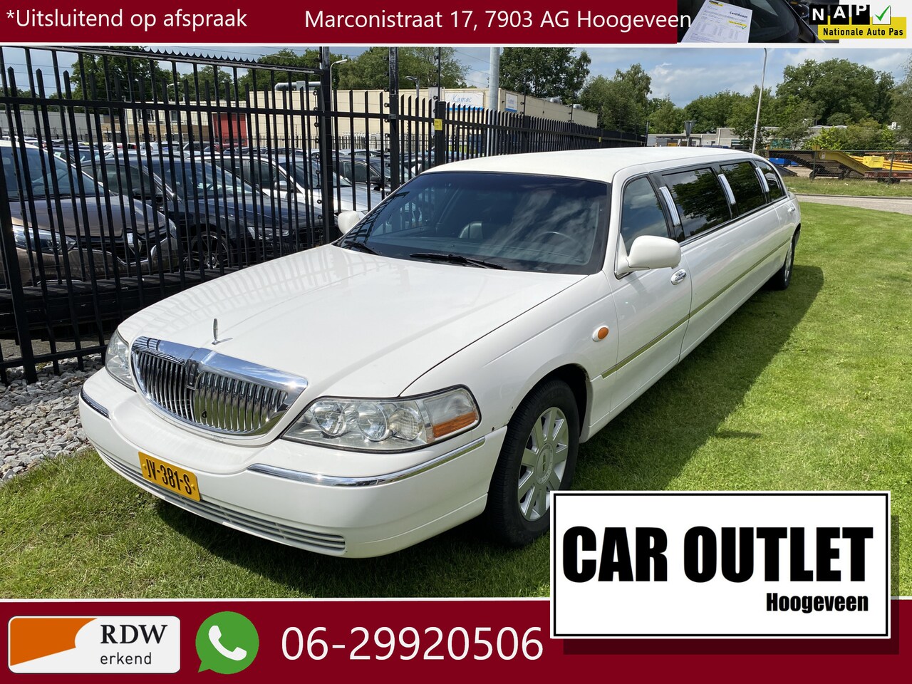 Lincoln Town Car - Limousine 120 inch 107DMijl! nw. APK Zeer netjes – Inruil Mogelijk – - AutoWereld.nl