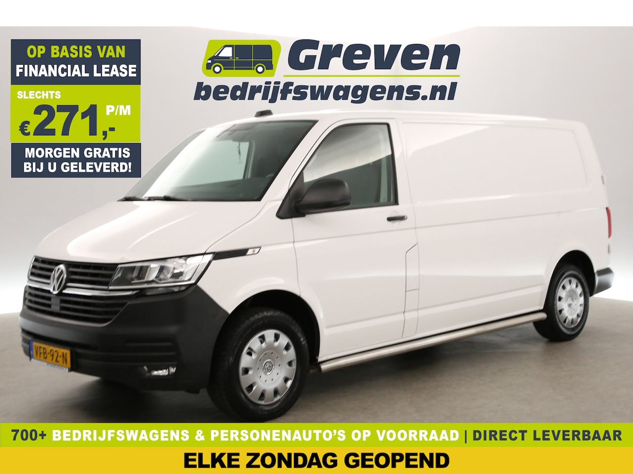 Volkswagen Transporter - 2.0 TDI L2H1 Airco Cruise Carplay Navigatie PDC Trekhaak - AutoWereld.nl
