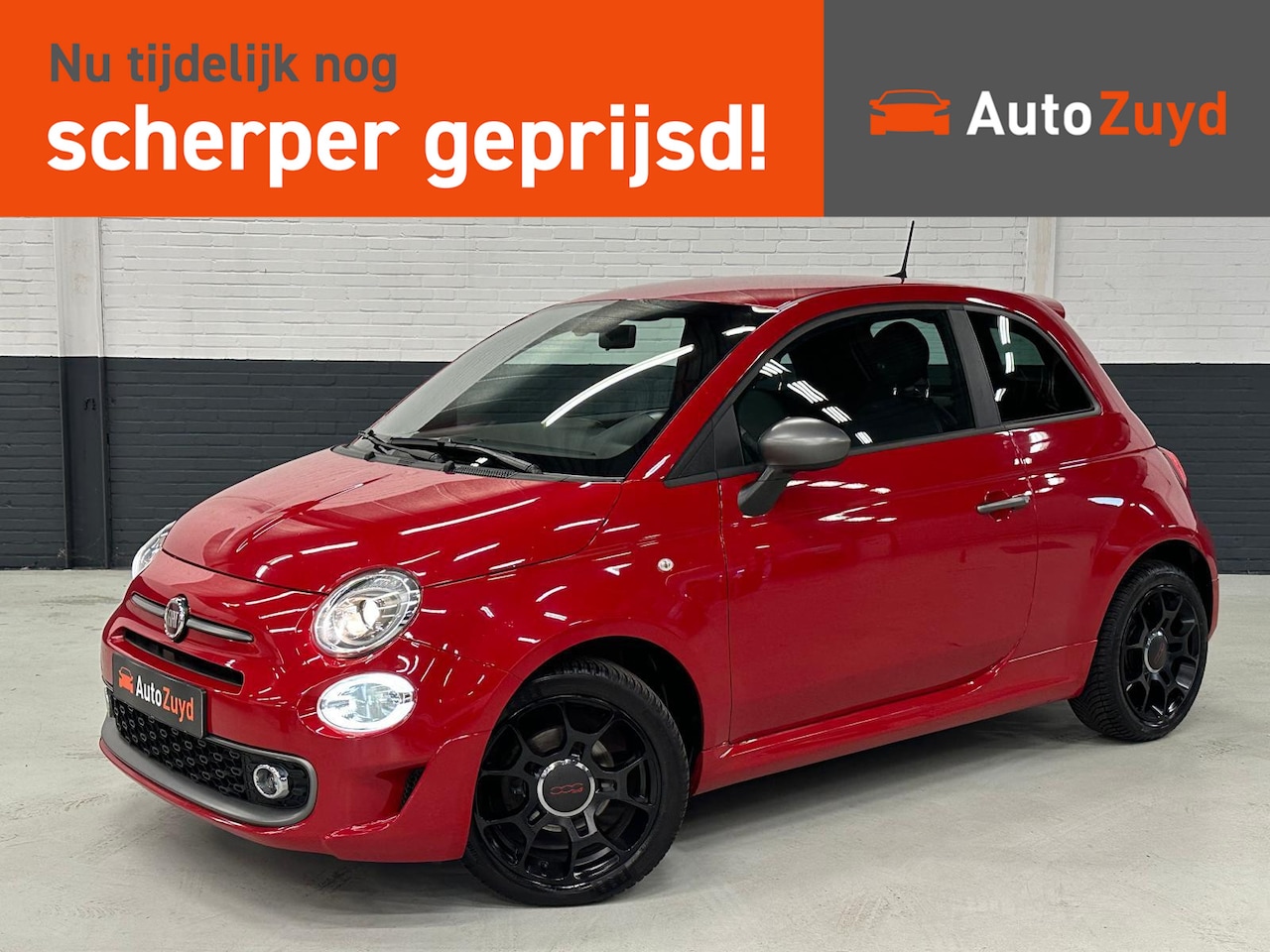 Fiat 500 - 1.2 Sport / Navi / CarPlay / Leder / LMV / Airco - AutoWereld.nl