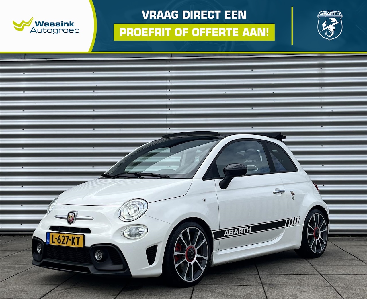 Fiat 500 Abarth - 500c 595 1.4 Turbo 170 PK Automaat | Sportuitvoering | Sensoren Achter | Sport Stoelen | - AutoWereld.nl