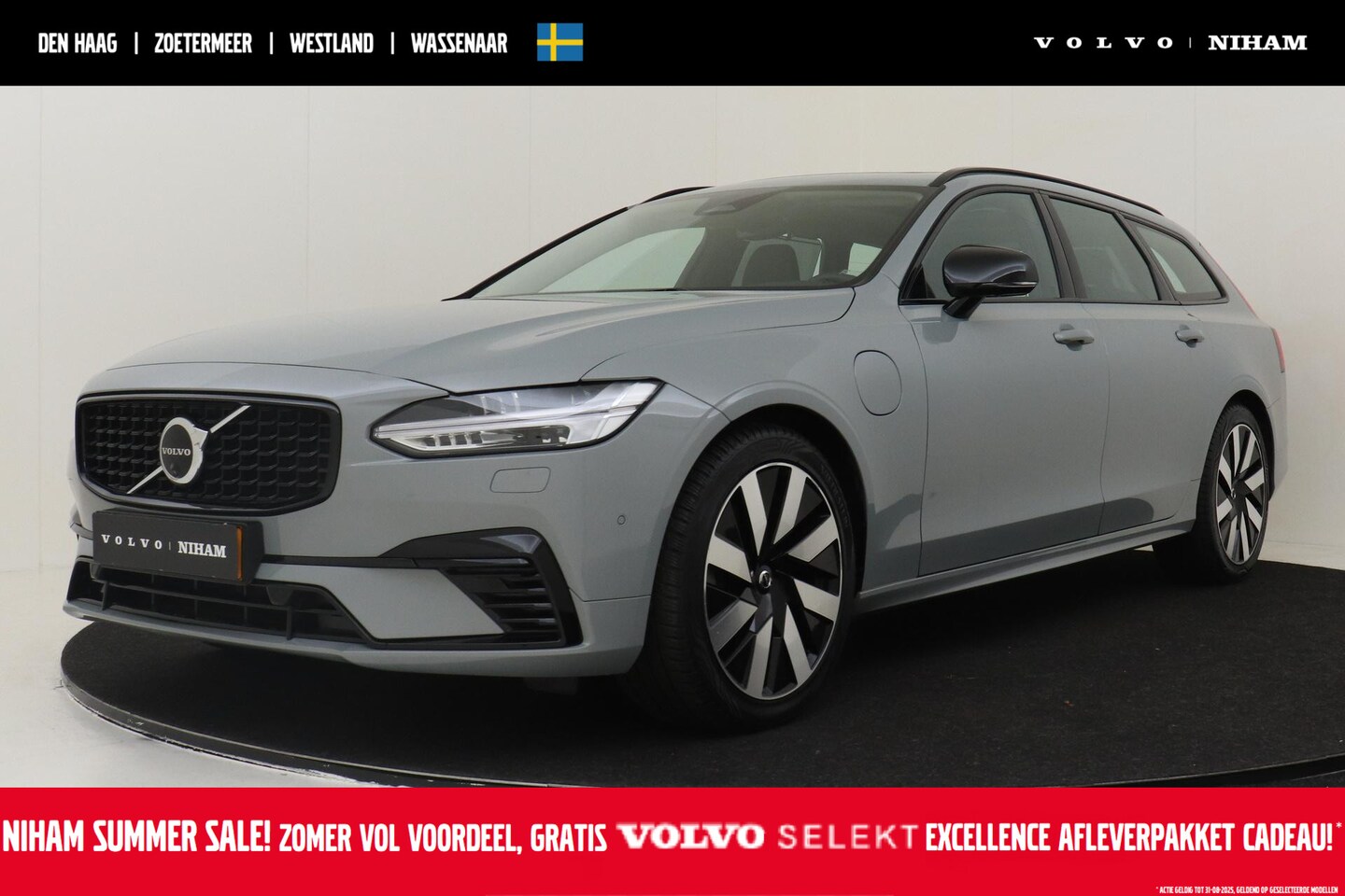 Volvo V90 - T6 PLUG-IN HYBRID AWD ULTRA DARK -PANO.DAK|HARMAN/KARDON|360°CAM|TREKHAAK - AutoWereld.nl
