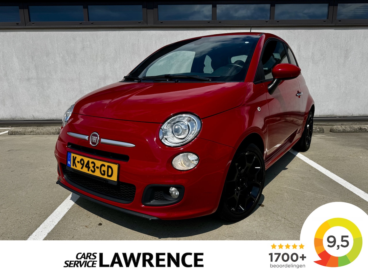 Fiat 500 - 1.2 S Lounge | Leer | 16"| Airco | Bleu-Tooth | Nieuwe Distr. | % Bovag Occasion Partner % - AutoWereld.nl