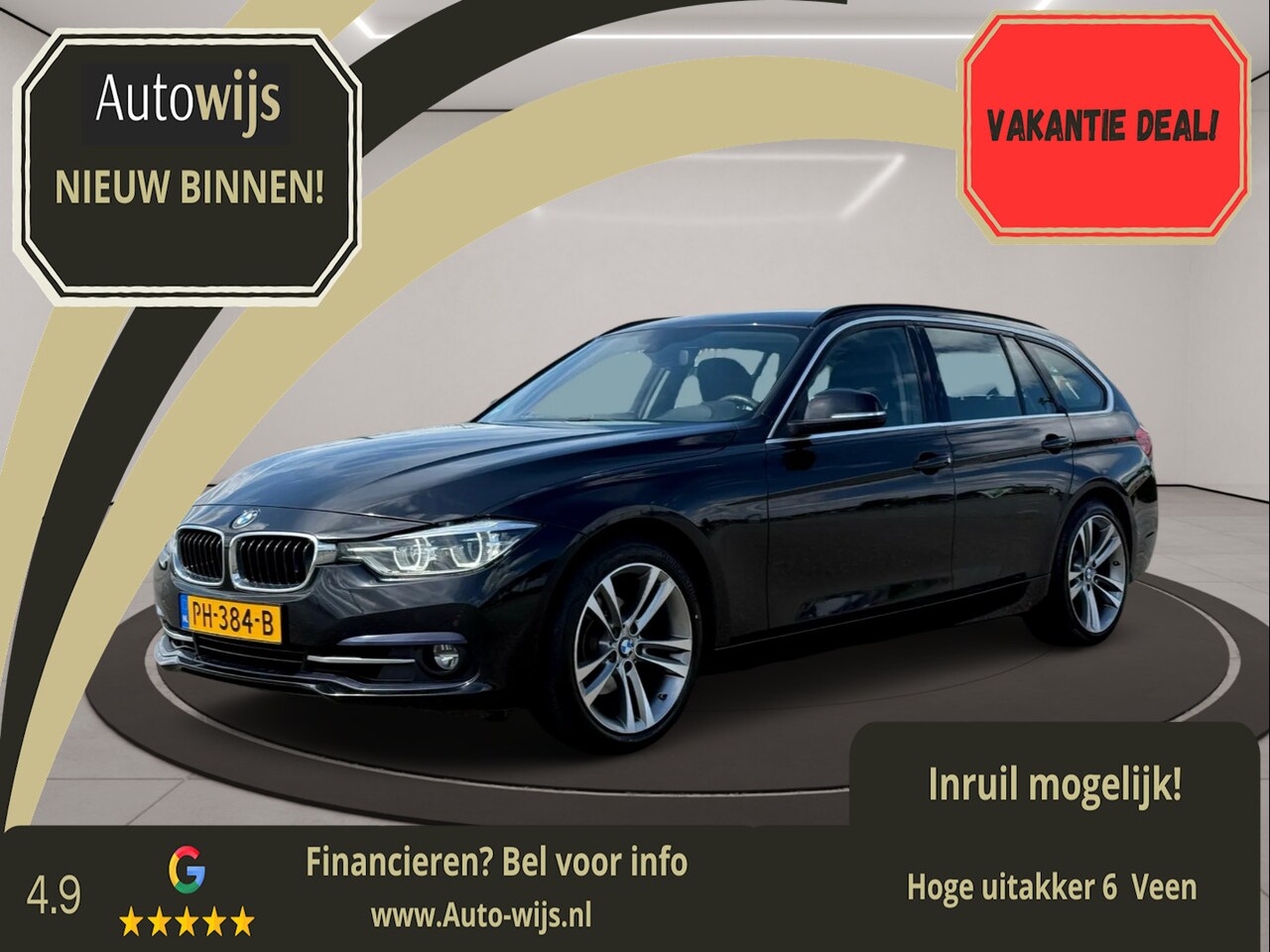 BMW 3-serie Touring - 318i Executive|SPORT LINE|M-Sport Stuur|AUT|Groot Navi|NL AUTO - AutoWereld.nl
