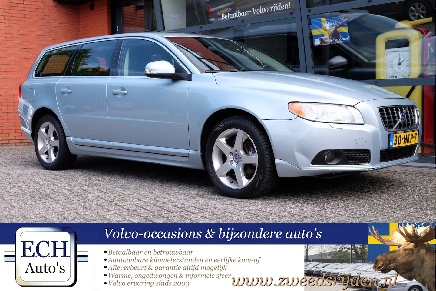 Volvo V70 - 2.5T Summum 2.5T 200 pk Summum, Leer, Trekhaak - AutoWereld.nl