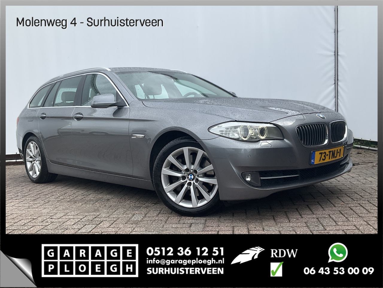 BMW 5-serie Touring - 530D High Executive 6-Cilinder Automaat Leder Led Volledig-Onderhouden! - AutoWereld.nl