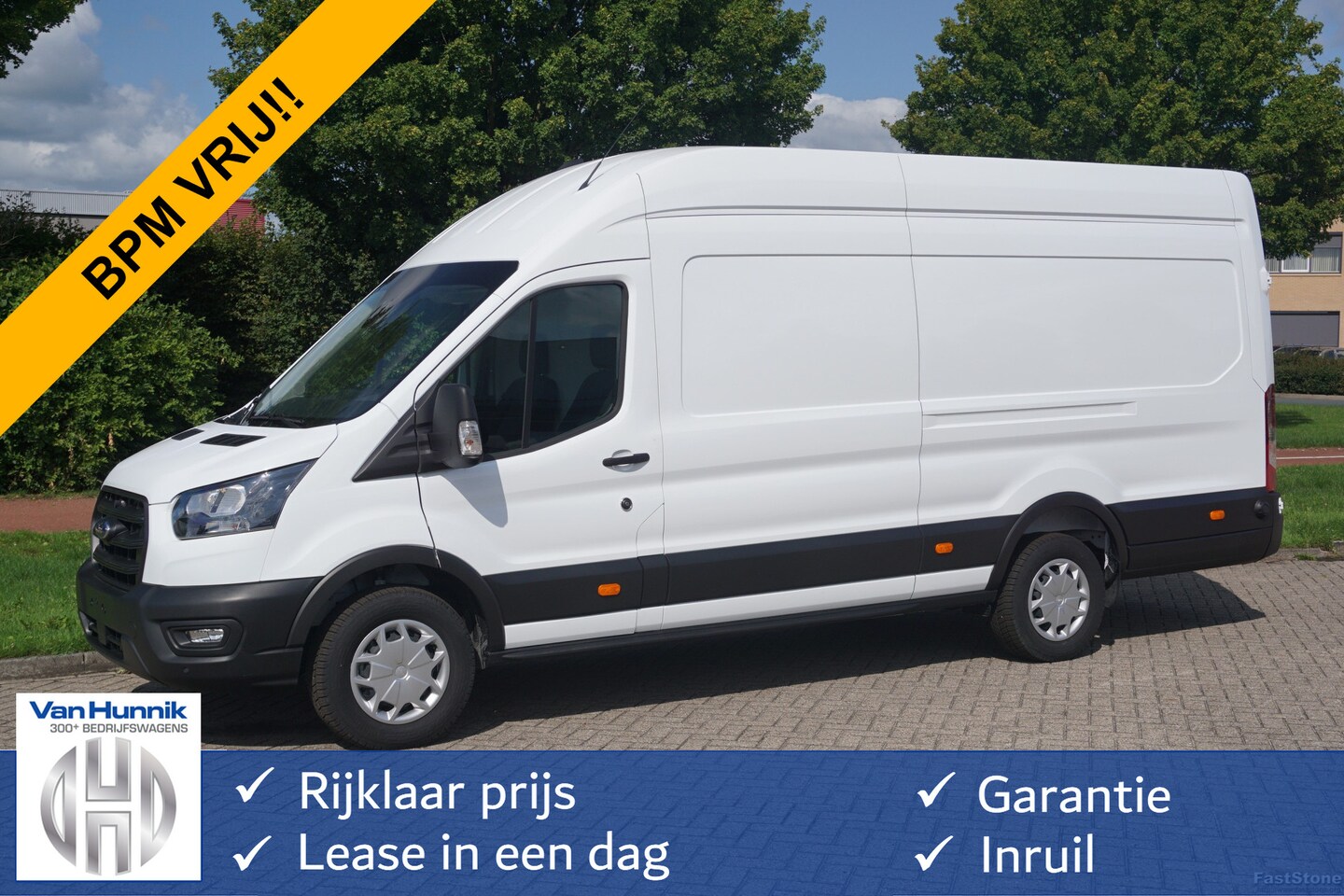 Ford Transit - 350L 130PK L4H3 BPM VRIJ!! 12" Sync4 Navi, Trekhaak, Stoel-Stoel!! NR. 433 - AutoWereld.nl