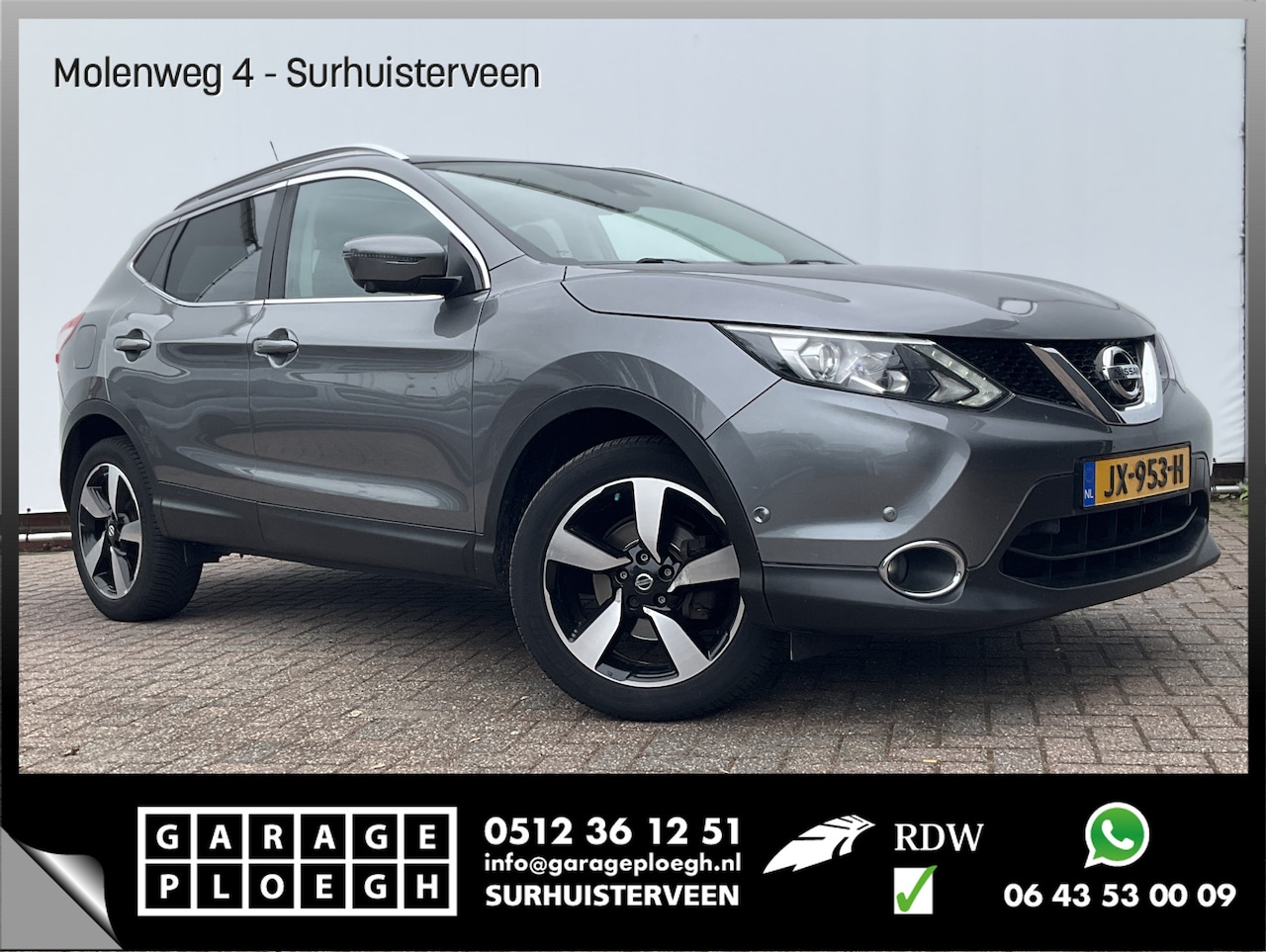 Nissan Qashqai - 1.2 Tekna Leer Pano.dak Trekhaak Nav/Cruise 360Cam Stoelverw NL-Auto! - AutoWereld.nl