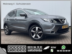 Nissan Qashqai - 1.2 Tekna Leer Pano.dak Trekhaak Nav/Cruise 360Cam Stoelverw NL-Auto