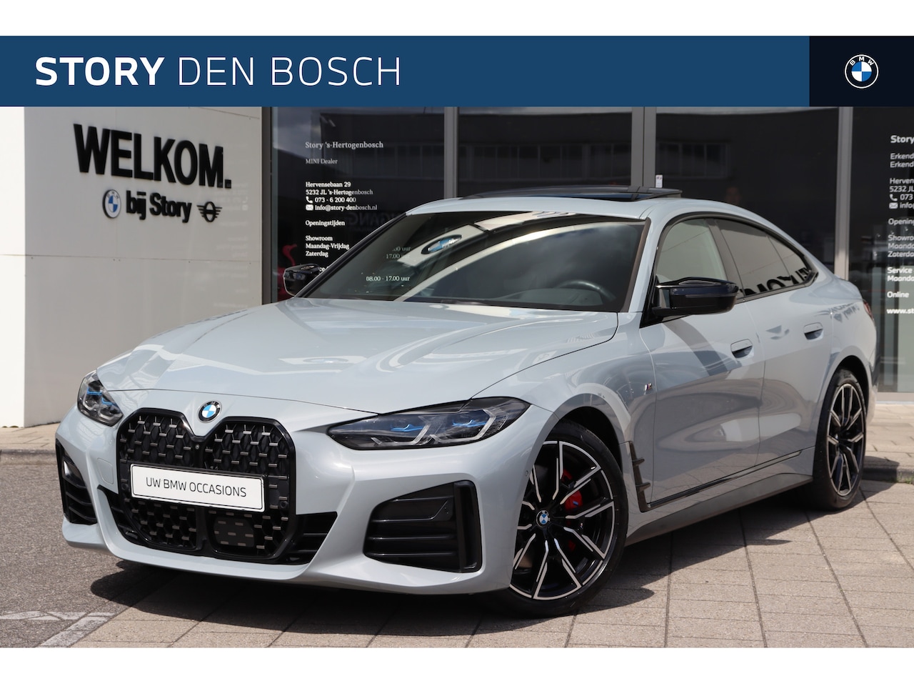 BMW 4-serie Gran Coupé - M440i xDrive High Executive Automaat / Schuif-kanteldak / Trekhaak / Laserlight / M Adapti - AutoWereld.nl