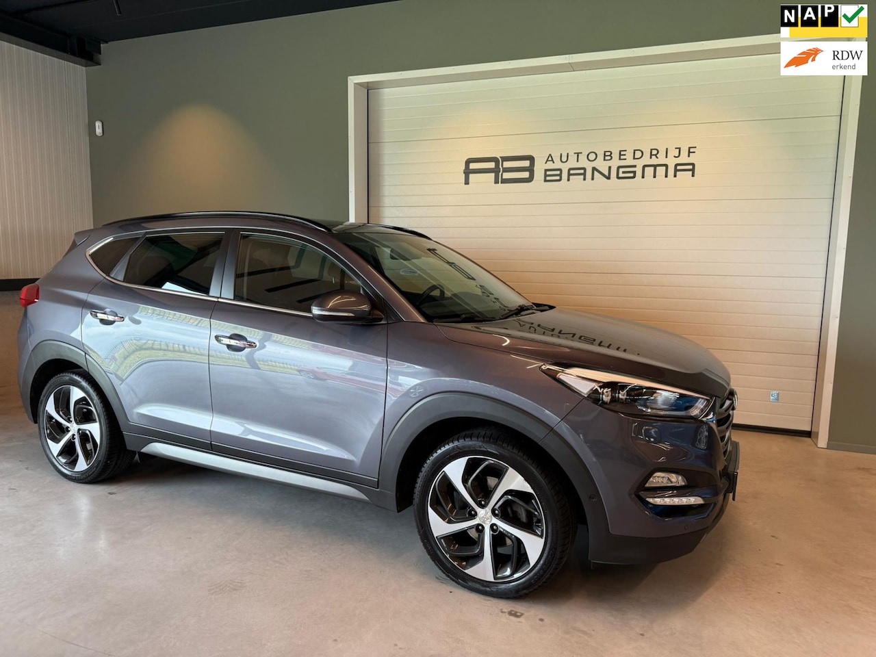Hyundai Tucson - 1.6 T-GDi 4WD AUTOMAAT PREMIUM-uitv/CLIMA AIRCO/PANORAMADAK/CRUISECONTROL/LEDEREN BEKLEDIN - AutoWereld.nl