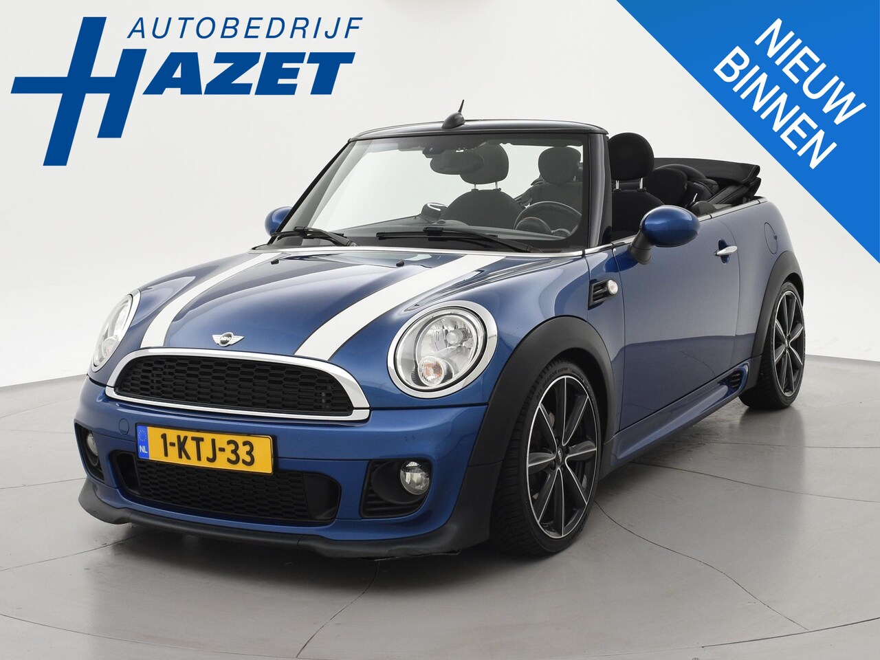 MINI Cabrio - Mini 1.6 COOPER 122 PK 6-BAK JOHN COOPER WORKS PAKKET + STOELVERWARMING | 18 INCH | NAVIGA - AutoWereld.nl