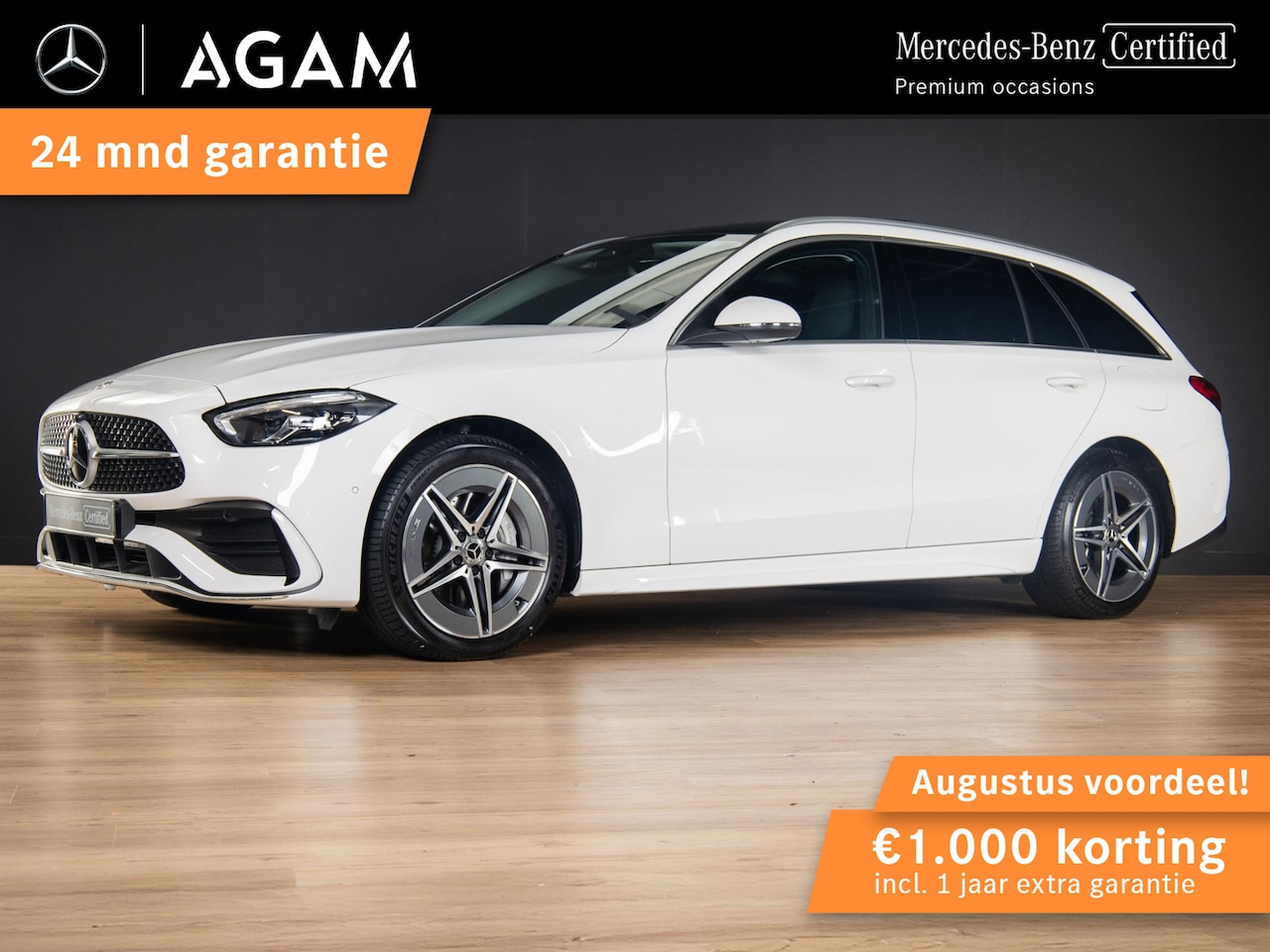 Mercedes-Benz C-klasse Estate - 300 e AMG Line Panorama dak | Trekhaak - AutoWereld.nl
