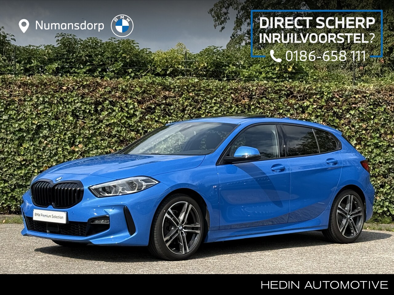 BMW 1-serie - 118i Exe | M-Sport | Panorama | 18" | Stoelverw. | HiFi | Camera | Getint Glas - AutoWereld.nl
