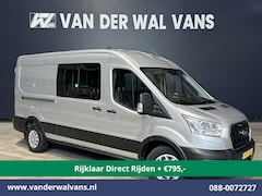 Ford Transit - 2.0 TDCI 131pk L3H2 Dubbele Cabine Euro6 * Rijklaar Direct Rijden* Airco | 6-Zits | LED |