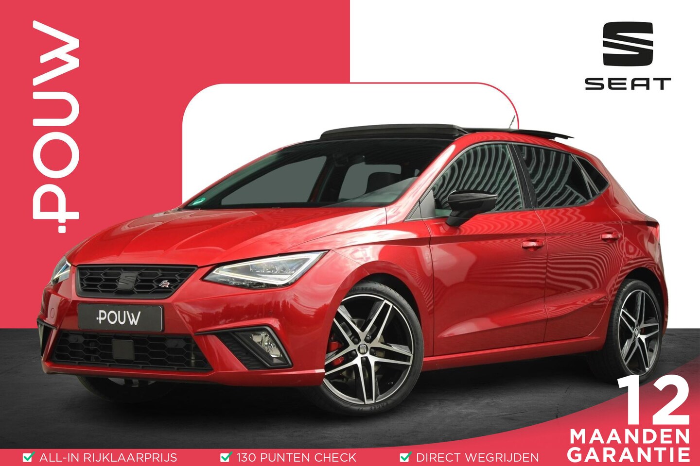 SEAT Ibiza - 1.0 TSI 110pk DSG FR Business Intense Plus | Panoramadak | Stoelverwarming | Apple CarPlay - AutoWereld.nl