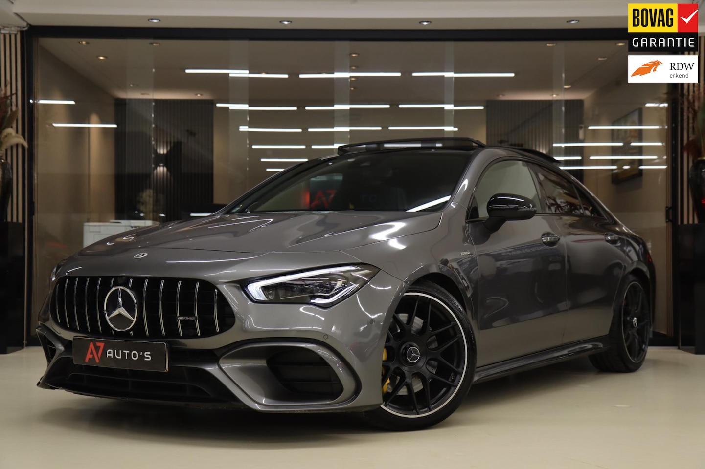 Mercedes-Benz CLA-Klasse - Mercedes-Benz CLA-klasse AMG 45 / PANO/MEMORY/H&K/SFEER/CAM/LEER/BOMVOLL - AutoWereld.nl