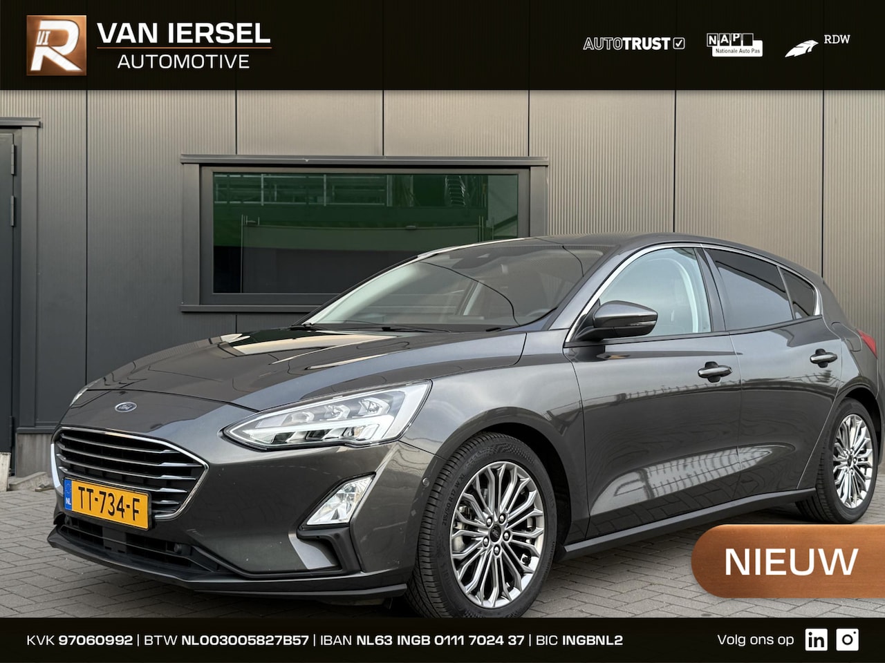 Ford Focus - 1.0 EcoBoost Titanium Business 125 PK | Nieuwstaat | Navigatie | Bang & Olufsen | Apple Ca - AutoWereld.nl