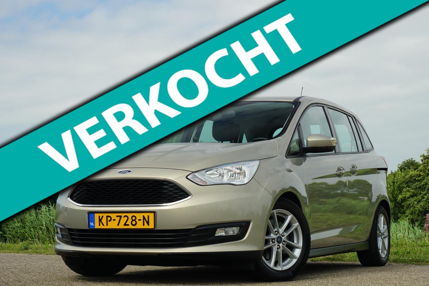 Ford Grand C-Max - 1.0 Ecoboost 125pk Titanium 7pers - Tectonic Silver - Nav/Clima/Cruise - AutoWereld.nl