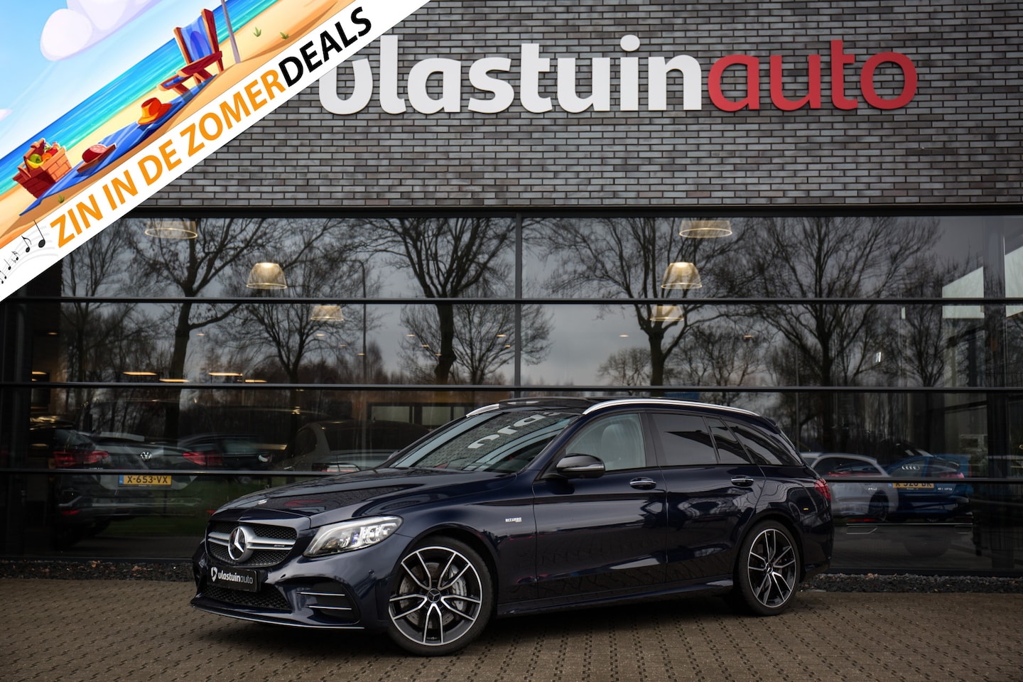 Mercedes-Benz C-klasse Estate - AMG 43 4MATIC Premium Plus Pack , Dealer onderhouden! Pano dak, Adap. cruise, 3D camera, V - AutoWereld.nl