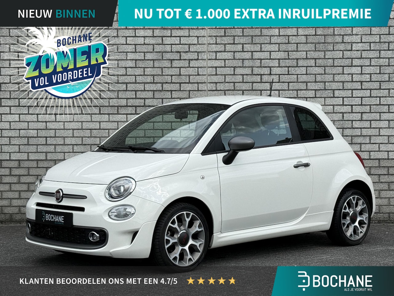 Fiat 500 - 0.9 TwinAir Turbo Sport | All-Season banden | Navigatie | Parkeersensoren | Bluetooth - AutoWereld.nl