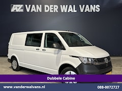 Volkswagen Transporter - 2.0 TDI L2H1 Dubbele Cabine Euro6 Airco | 5-Zits | Navigatie | 2200kg Trekhaak | Apple Car