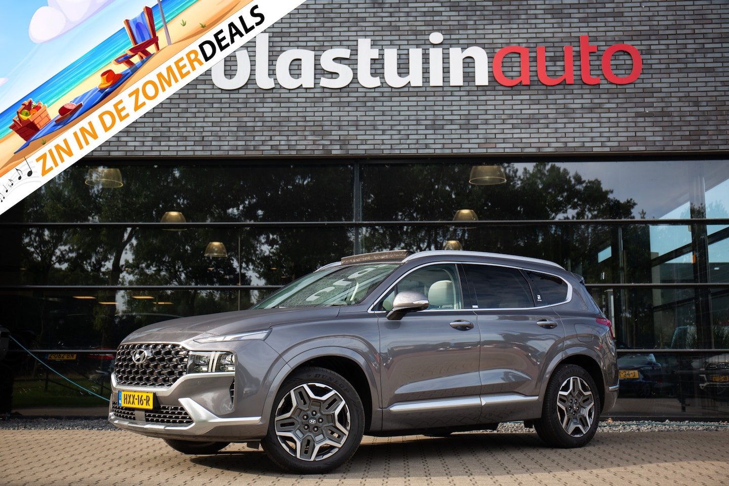 Hyundai Santa Fe - 1.6 T-GDI PHEV Premium Sky 7p. 1.6 T-GDI PHEV Premium Sky 7p. , Pano dak, HUD, Trekhaak, Stoelverwarming/ventilatie - AutoWereld.nl